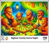 Bigfoot Family Game Night Funny Bigfoot Jigsaw Puzzle for Women