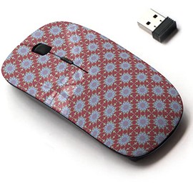 2.4G Wireless Mouse with Cute Pattern Design for All Laptops and Desktops with Nano Receiver - Floral