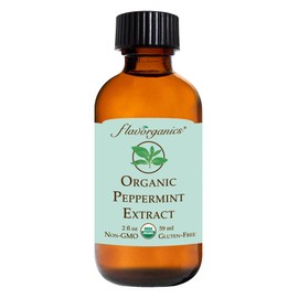Flavorganics Organic Peppermint Extract, 2-Ounces Glass Bottles (Pack of 3)