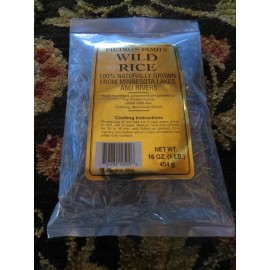 Pietron Family 1 lb. Wild Rice Minnesota Hand Harvested Wood Fire Parched Long Grain