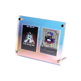 Shield PRO 2 Row Type Trading Card Display Case, Trading Cards, Screw Down, Clear Frame, Grooved, Storage, Exhibition, Storage, Collection, Made in Japan, Pack of 2, Aurora