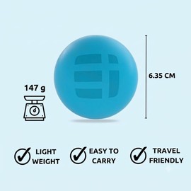 Massage Lacrosse Ball for Deep Tissue Relief - Trigger Point Therapy Ball for Plantar Fasciitis, Myofascial Release for Back, Shoulder, Foot - Massage Ball Roller - 1 Pack (Electric Blue)