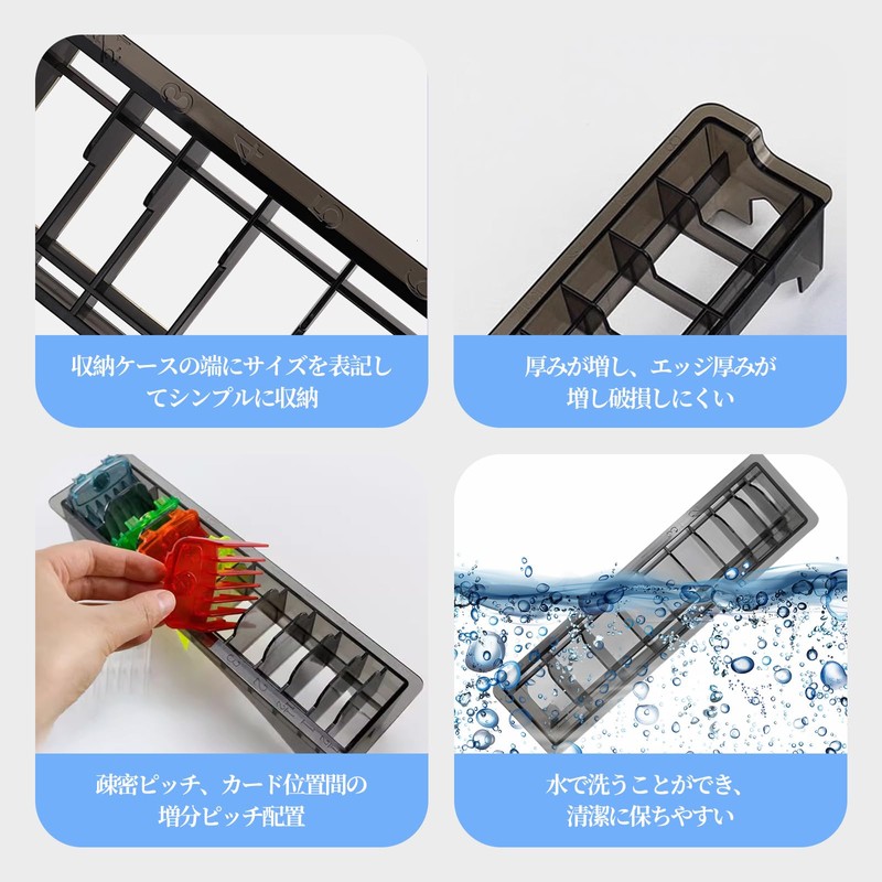 Coollooda Clipper Guard Holder 10 Grid Electric Hair Limit Comb