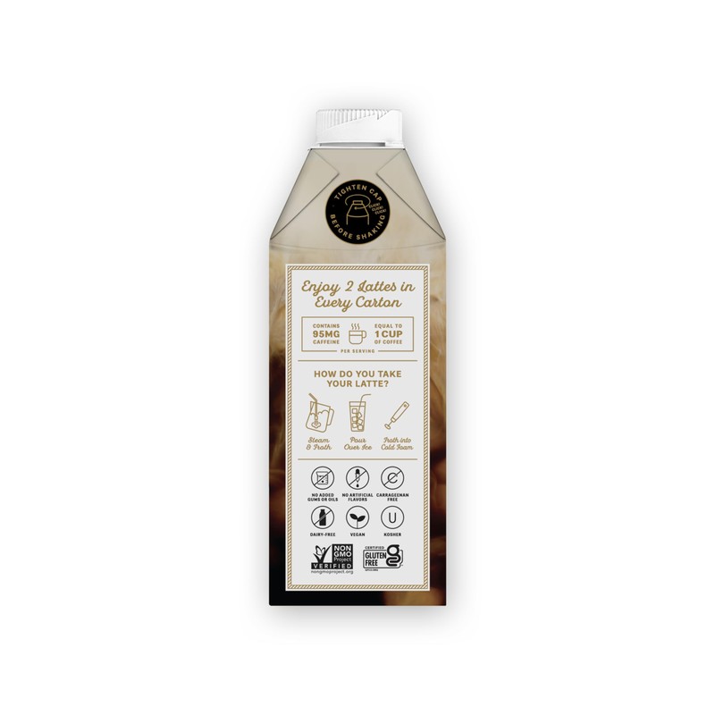 Elmhurst Milked Toasted Almond Vanilla Latte 25.4 Ounce (Pack of