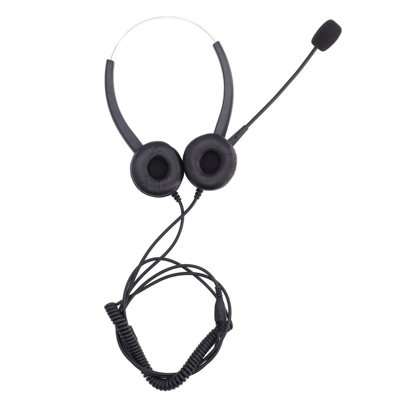 Call Center Headset Adjustable Wired Noise Cancelling Customer Service Headset