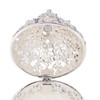 Metal Trinket Box Purple Crown Shape Shiny Elegant Exquisite Zinc
