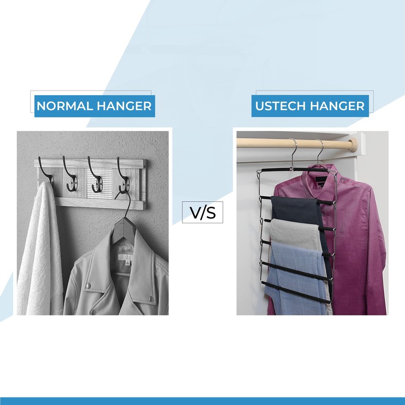 Multi Tier Swing Arm Pants Hanger | Space Saving Clothing
