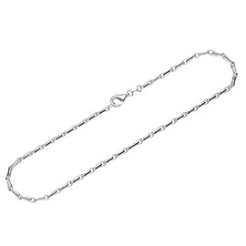 NKlaus Anklet 925 Sterling Silver 26 cm Oat Grain Chain Women's Designer Anklet 12083, 26 cm, Sterling Silver, No gemstone