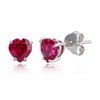 MAX + STONE 10k White Gold Heart Stud Earrings for