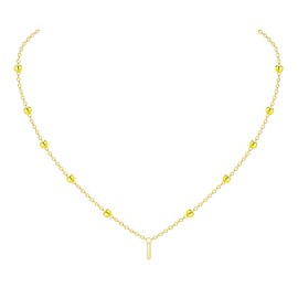 Your Always Charm Initial Necklaces for Women Dainty Gold Initial Necklace