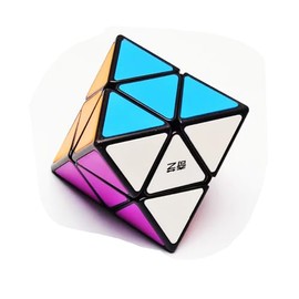 Cuberspeed QiYi 2x2 FTO Black Speed Cube Puzzle Interactive Brain Teaser Puzzles for Adults & Kids (Magnetic Edition)