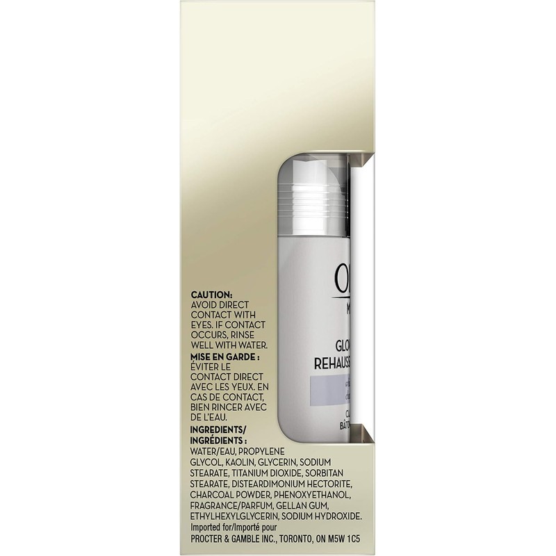 Mascarillas faciales de Olay, arcilla de carbón facial, brillo Boost