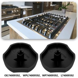 Briny River 4PCS Cooktop Knob Replacement Part 74009592 Compatible with Jenn-Air Compatible with Whirlpool Compatible with Admiral