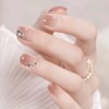 SEMTIM Nail Tips, 24 Pieces, Medium, Short, Round False Nails,