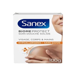 SANEX - BiomeProtect Hypoallergenic Solid Shower Care - Soap-Free Solid Prebiotic Shower Care