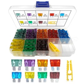 NOTISH 80 PCS Fuses Kit, Mini Size, Car Fuse Assortment, 8 Kinds of Most Mini Standard Fuse, Fit for Marine, Auto, Boat Replacement Fuses Accessories(MiNi)