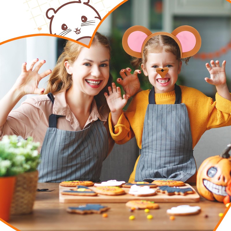 Highway Rat Costume Set Mouse Ears Nose Tail Bow Tie