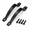 2 Pack Gate Handle Pulls, 10-3/8" Heavy Duty Steel Black
