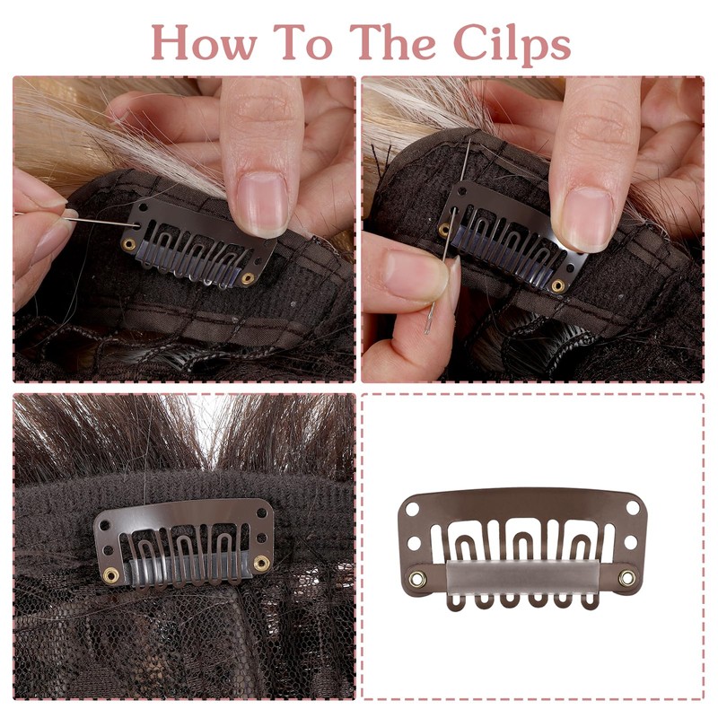 Prasacco Pack of 40 Hair Extensions Clips, Wig Clips, Hair