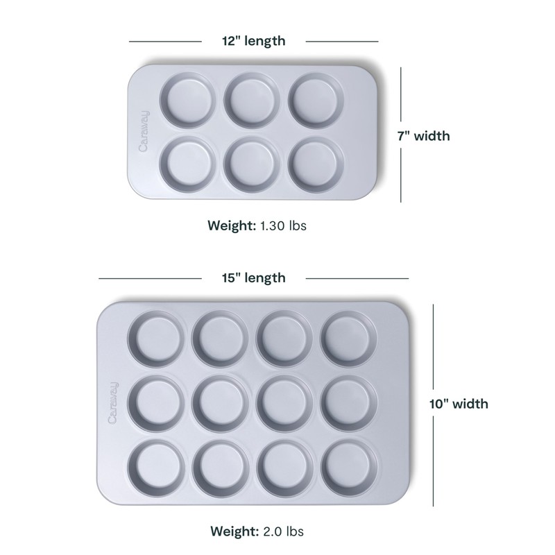 Caraway Nonstick Ceramic Muffin Pan Set - 2x 6 Cup