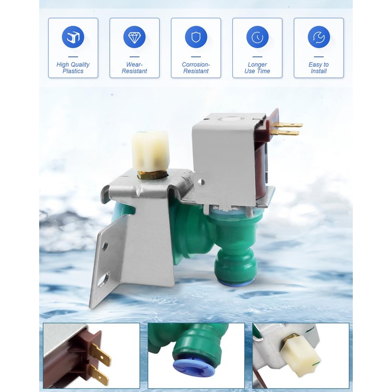 Refrigerator Water Inlet Valve W10341320, Combination Water Inlet Valve Fit