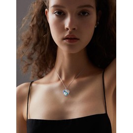 YYB 925 Sterling Silver Butterfly Urn Necklace for Ashes Jewelry for Ashes of Loved Ones Forever in My Heart Cremation Necklace for Ashes Abalone Necklace