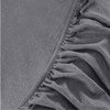 Oxford Homeware Grey Double Fitted Sheet – 30 Cm Extra