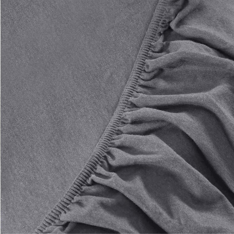 Oxford Homeware Grey Double Fitted Sheet – 30 Cm Extra