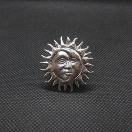 Genuine Sterling Silver Ring Sun And Moon Solid Hallmarked 925 Adjustable Size