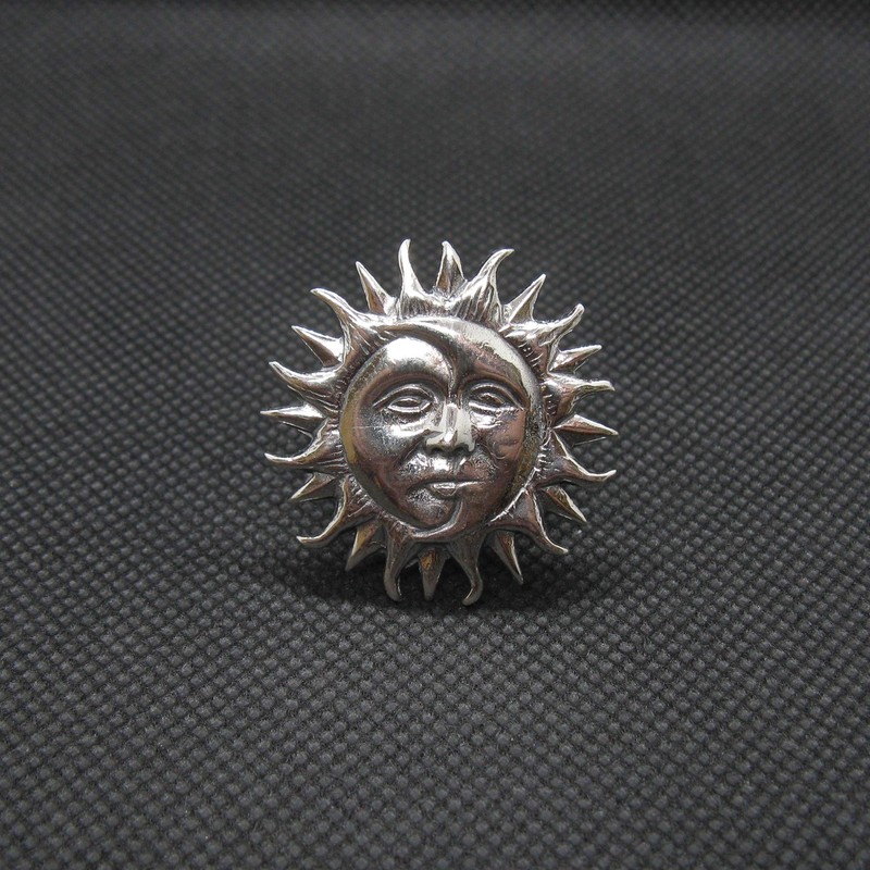 Genuine Sterling Silver Ring Sun And Moon Solid Hallmarked 925