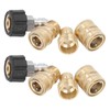 8pcs Pressure Washer Adapter Set Quick Coupler Fittings Metal Quick