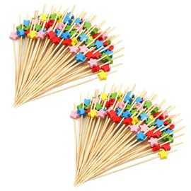 200 Pieces of Five-Pointed Star Fruit Picks, Food Decoration Picks, Cocktail Picks, Dessert Picks, Party Decorations