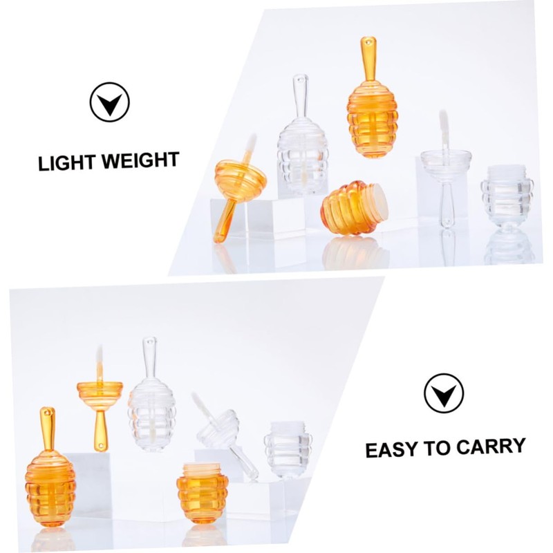 MERRYHAPY 15pcs Honeycomb Lip Gloss Tubes Clear Container Refillable Bottles