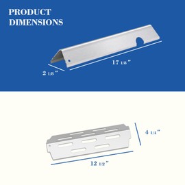 Tombili Gas Grill Replacement for Weber Genesis 2 GS4 400 Series E/S-410, E-435, LX 440 Grill Parts, 17" Heavy-Duty Stainless Steel Flavorizer Bars & Heat Deflectors for Weber 66041/66033/66796