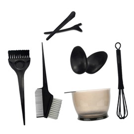 minkissy 8pcs Hair Coloring Tools Comb Highlights Hair Dye Kit Hair Dye Bowl and Brush Kit Shampoo Dyeing Retouch Dark Brown Hair Tinting Hair Dye Coloring Kit Tools Pre Cup Pp Black
