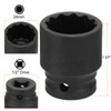 sourcing map 12-Point Impact Socket 1/2 Inch Drive 24mm Metric