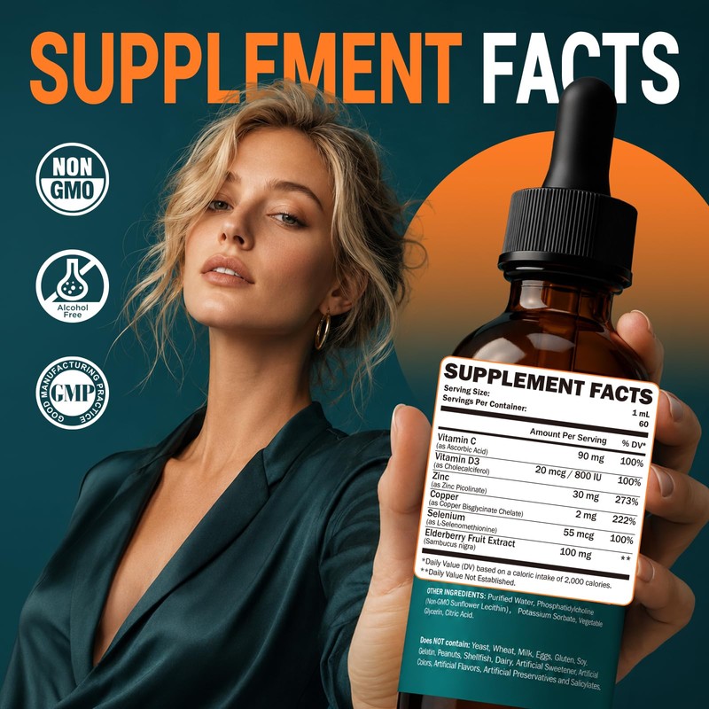 Liposomal Liquid Zinc Copper Supplement Drops, 2 Fl Oz