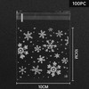 100pc Christmas Cellophane Bags - Small Cellophane Bags Self Seal