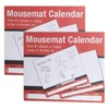 2x Mousemat Calendar Weekly Desk Planner Pad, 60 Sheets, Week-to-View