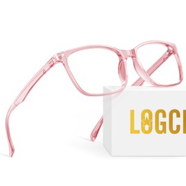 logclub Blue Light Glasses For Men & Women - Anti Glare Computer Blue Light Blocking Glasses with UV Protection for Gaming (Pink)