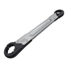 Angle Stop Wrench, Double Headed Pipe Wrench for Plumbing, Ni Plated Steel, 15/16 Inch, 5/8 Inch, Enhance Grip and Torsion, Usable in Tight Spaces, Bathroom, Kitchen Sinks