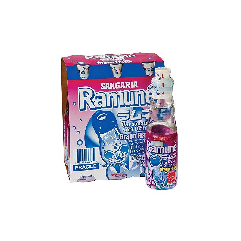 Ramune Japanese Marble Soda Choose your flavor (Grape)