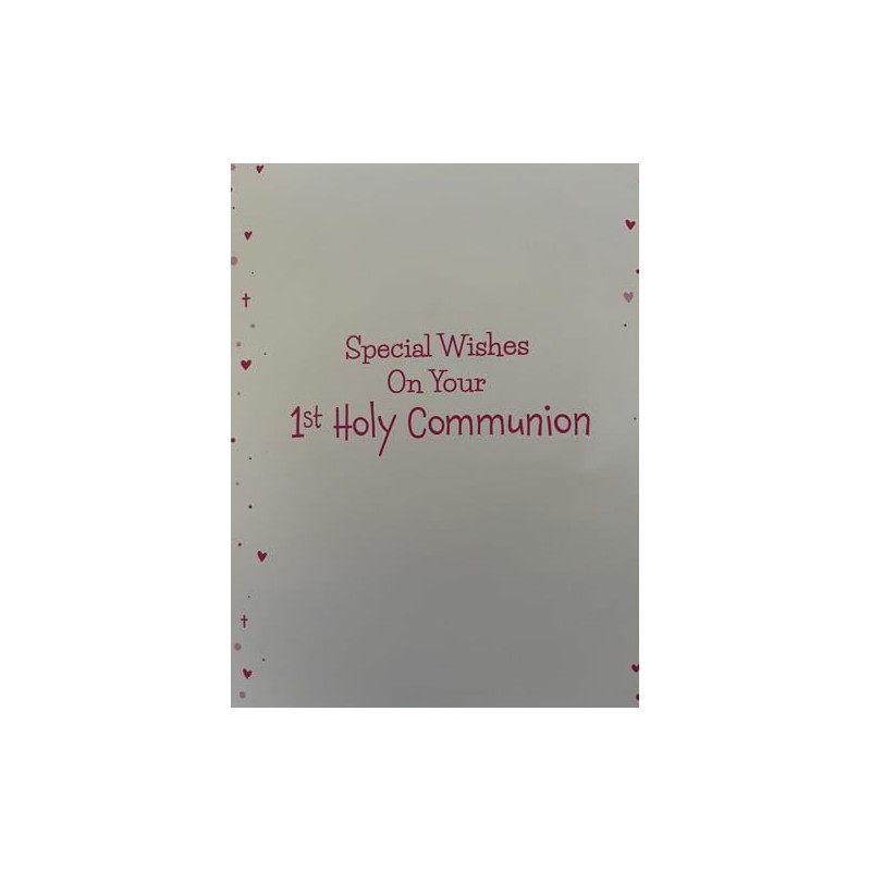 Poppy Hill First Holy Communion Card for Goddaughter, Pink Church