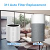 Vanbolt 4Pack 311Auto Filter Replacement-Compatible with Blueair Blue Pure 311
