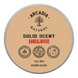 Sandalwood (Solid Cologne) - Handcrafted with natural oils and butters, Vegan and alcohol-Free cologne