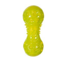 Chase 'n Chomp Durable TRP Squeaking Dumbbell Dog Toy, Large (Colors May Vary)