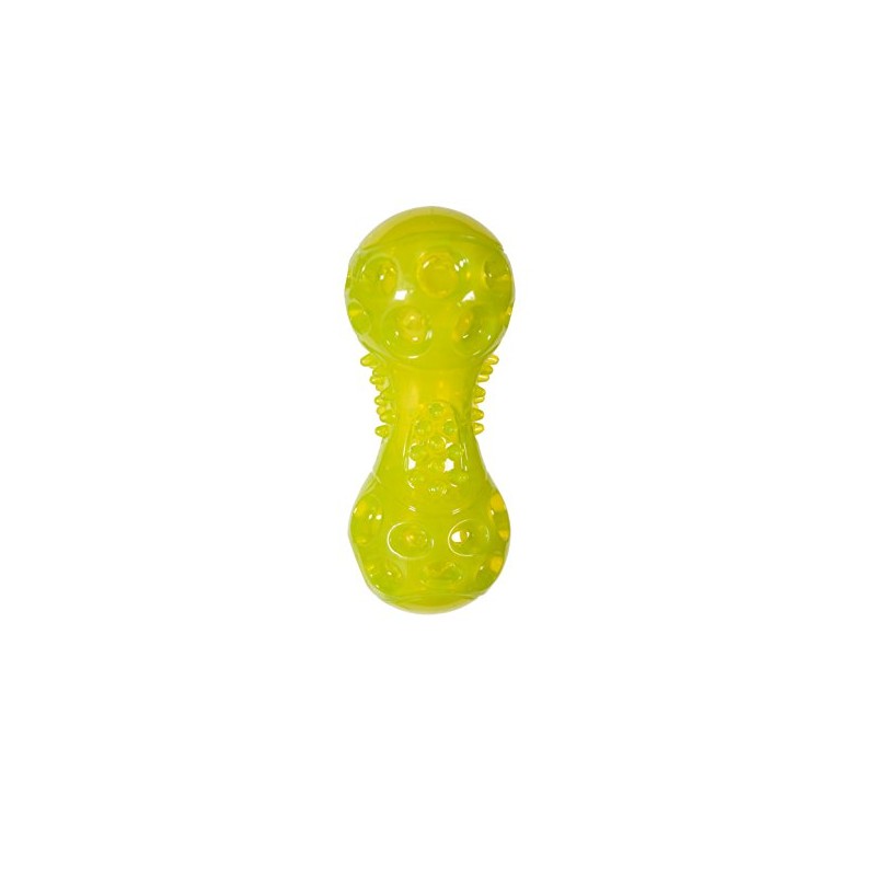 Chase 'n Chomp Durable TRP Squeaking Dumbbell Dog Toy, Large