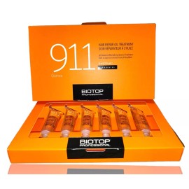 Biotop Professional 911 Quinoa Hair Repair Oil Treatment Ampoules (6 x 0.37oz)
