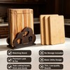 Teak Wood Book Cutting Board Set of 3 with Display