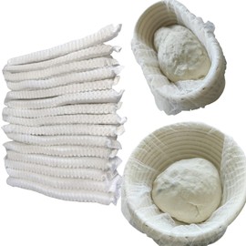 Banneton Liner,Non Woven Banneton Liner Non-Stick Dough,100 Pcs Elastic Bread Cover For Rising - Sourdough Bread Baking Supplies,Stretch to Max 19in - Healthy PP Material,Bread Proofing Cover